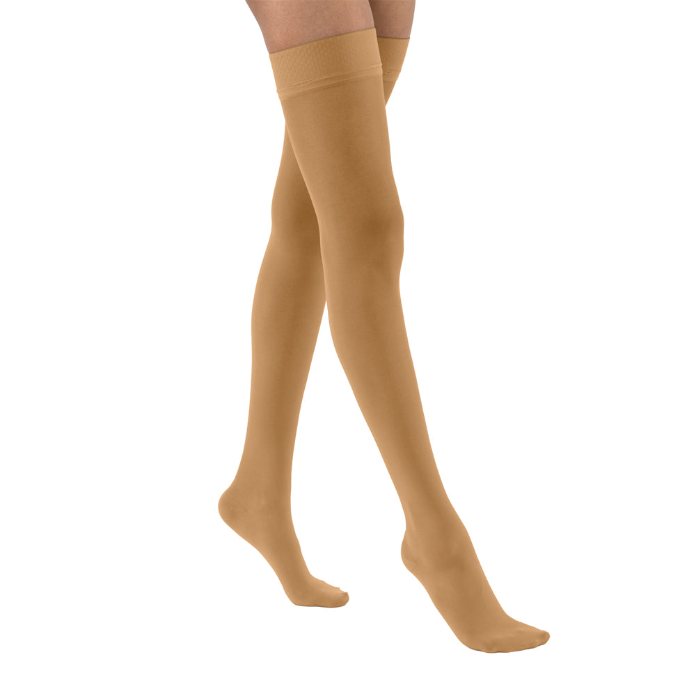 JOBST UltraSheer Compression Stockings 20-30 mmHg Thigh High Silicone Dot Band Closed Toe