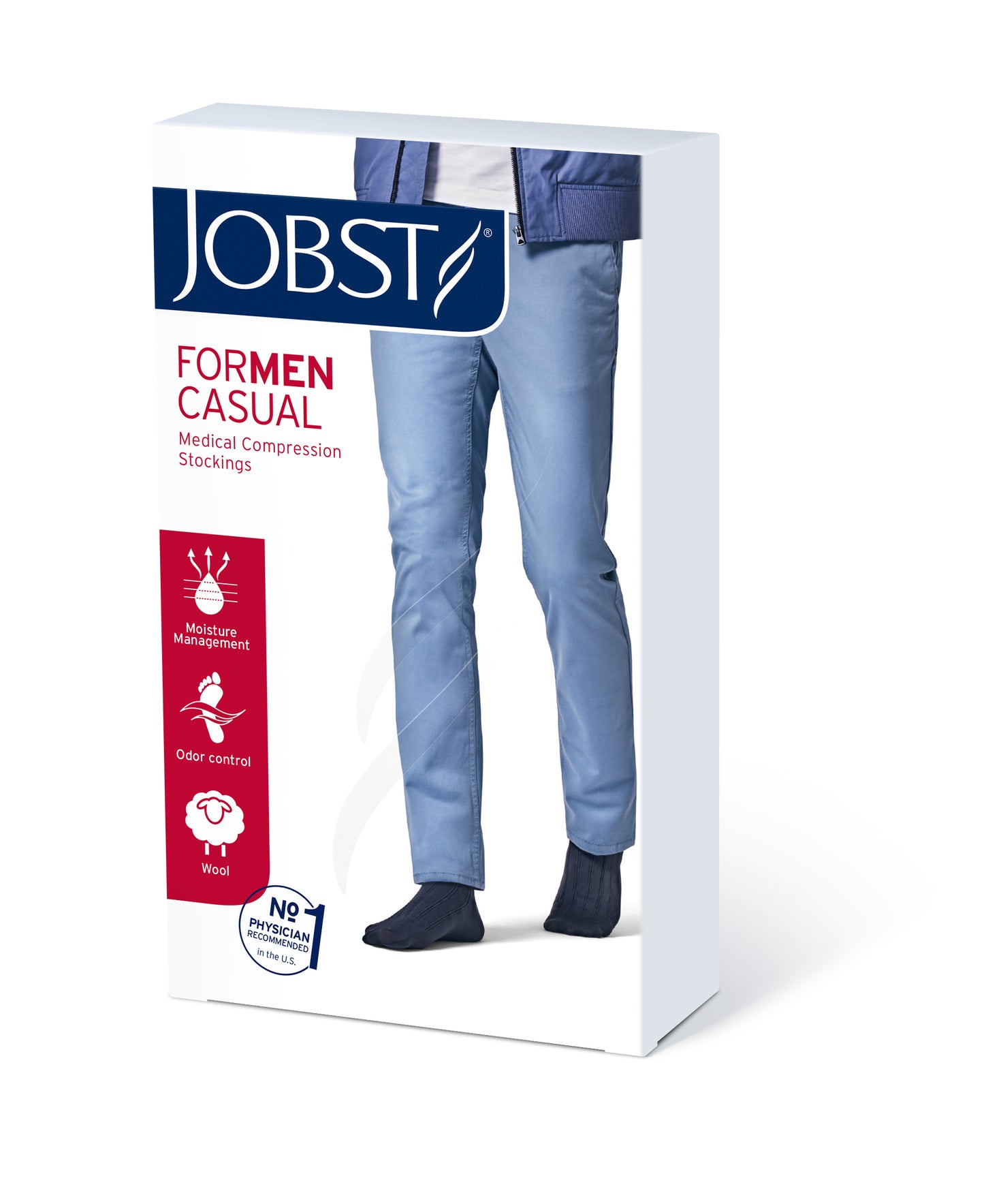 JOBST forMen Casual Compression Socks 30-40 mmHg Knee High Closed Toe