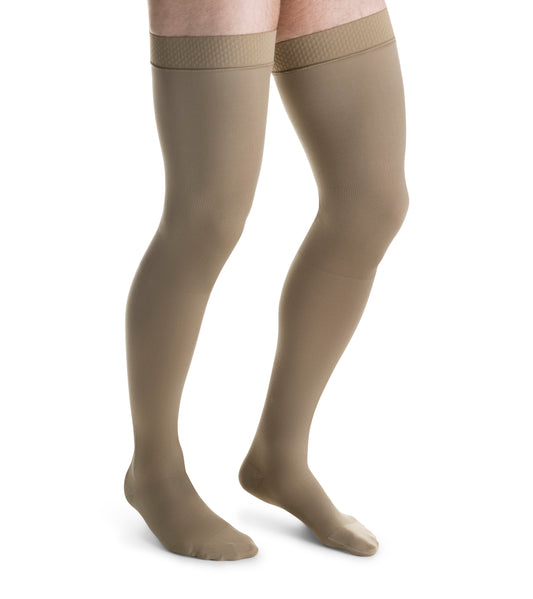 JOBST forMen Compression Socks 15-20 mmHg Thigh High Closed Toe